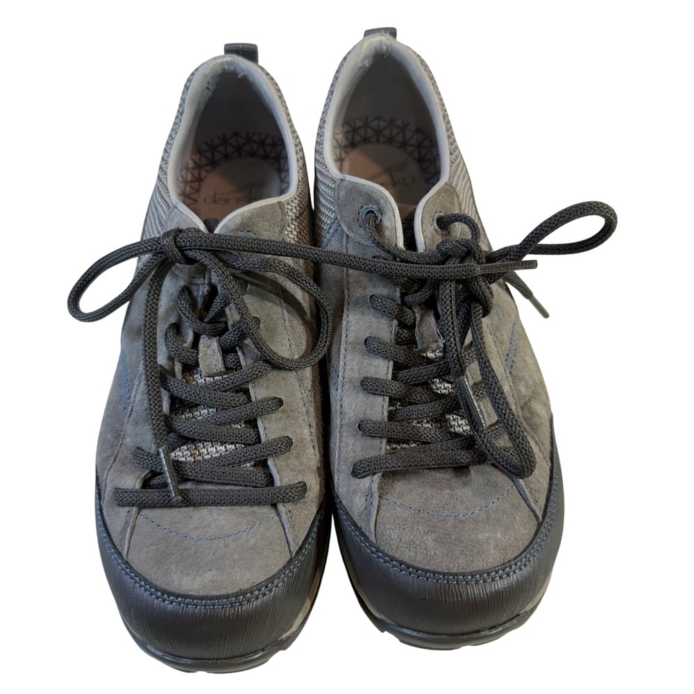 Dansko Suede Sneakers US 8.5 9 Gray Waterproof Vibram Lace Up